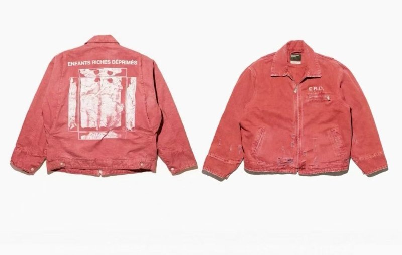 画像1: ERD Melancholic Collared Distressed Denim Zip-Up Jacket blouson  ユニセックス 男女兼用 ERDメランコリック 襟付きダメージデニムジップアップジャケット ブルゾン (1)
