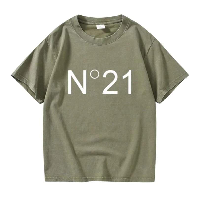 画像9: N21 trend element Malong Wash T-shirt unisex　男女兼用 ユニセックス N21 ロゴ ヴィンテージ風 半袖Tシャツ (9)