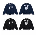 画像6: MLB New York Yankees Denim Varsity Jacket baseball uniform jacket blouson  ユニセックス 男女兼用NYニューヨークヤンキース デニムスタジャン スタジアムジャンパー  MA-1 ボンバー ジャケット ブルゾン (6)
