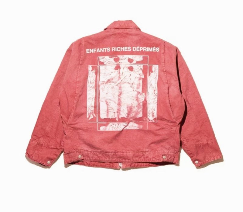 画像4: ERD Melancholic Collared Distressed Denim Zip-Up Jacket blouson  ユニセックス 男女兼用 ERDメランコリック 襟付きダメージデニムジップアップジャケット ブルゾン (4)