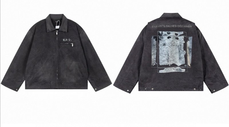 画像2: ERD Melancholic Collared Distressed Denim Zip-Up Jacket blouson  ユニセックス 男女兼用 ERDメランコリック 襟付きダメージデニムジップアップジャケット ブルゾン (2)