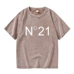 画像1: N21 trend element Malong Wash T-shirt unisex　男女兼用 ユニセックス N21 ロゴ ヴィンテージ風 半袖Tシャツ (1)