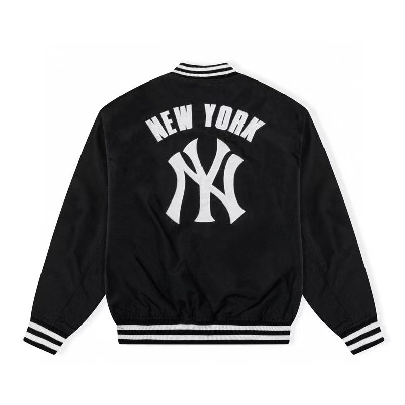 画像3: MLB New York Yankees Denim Varsity Jacket baseball uniform jacket blouson  ユニセックス 男女兼用NYニューヨークヤンキース デニムスタジャン スタジアムジャンパー  MA-1 ボンバー ジャケット ブルゾン (3)