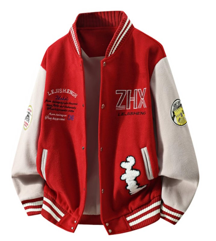 画像3: WASSUP UOSNES Varsity JacketBASEBALL JACKET baseball uniform jacket blouson  ユニセックス 男女兼用 WASSUP UOSNES ZHXスタジアムジャンパー スタジャン MA-1 ボンバー ジャケット ブルゾン (3)