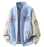 画像1: WASSUP UOSNES Varsity JacketBASEBALL JACKET baseball uniform jacket blouson  ユニセックス 男女兼用 WASSUP UOSNES ZHXスタジアムジャンパー スタジャン MA-1 ボンバー ジャケット ブルゾン (1)