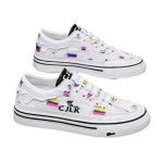 画像3: Canvas damage colorful color lace up sneakers 男女兼用 ユニセックス ダメージキャンバス カラフル レースアップ スニーカー スケシュー (3)