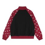画像4: Y2K Color-Block Star-Print Stand-Collar Zip-Up Baseball Jacket blouson  ユニセックス男女兼用 Y2Kカラーブロックスター星柄スタンドカラージップアップジャケットブルゾン (4)