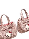 画像2: Leopard Print x Hello Kitty Tote/Shoulder Shopping Bag 　ヒョウ柄レオパード×キティートート ショルダーショッピングエコバッグ (2)