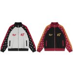 画像5: Y2K Color-Block Star-Print Stand-Collar Zip-Up Baseball Jacket blouson  ユニセックス男女兼用 Y2Kカラーブロックスター星柄スタンドカラージップアップジャケットブルゾン (5)