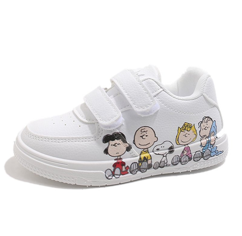 画像1: Kids Unisex Snoopy & Friends Velcro Sneakers ユニセックス キッズ ウーマンスヌーピー＆フレンズベルクロスニーカー (1)