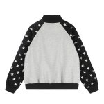 画像3: Y2K Color-Block Star-Print Stand-Collar Zip-Up Baseball Jacket blouson  ユニセックス男女兼用 Y2Kカラーブロックスター星柄スタンドカラージップアップジャケットブルゾン (3)