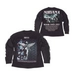 画像2: Unisex Nirvana vintage style Print  Long Sleeve T-Shirt  ニルヴァーナ ヴィンテージスタイル プリント 長袖 ラウンドネック Tシャツ ユニセックス 男女兼用 バンドT (2)