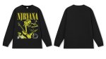 画像4: Unisex Nirvana Smile & Photo vintage style Print  Long Sleeve T-Shirt  ニルヴァーナ ヴィンテージスタイルスマイル＆フォト プリント 長袖 ラウンドネック Tシャツ ユニセックス 男女兼用 バンドT (4)