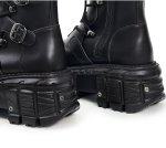 画像3: Metallic rock-style platform boots　男女兼用ユニセックスレザージッププラットフォームメタリックロックブーツ (3)