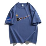 画像4: Unisex NASACAT×Colorful Broken swoosh ×Astronaut Print Tshirts 　ユニセックス男女兼用NASACAT×カラフルブロークンスウォッシュ×宇宙飛行士プリント半袖Tシャツ (4)