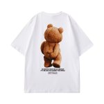 画像2: Oversize Unisex back printing bearT-shirt  男女兼用 ユニセックス オーバーサイズ バックプリント ベア クマ 熊 半袖Tシャツ (2)