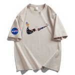 画像7: Unisex NASACAT×Colorful Broken swoosh ×Astronaut Print Tshirts 　ユニセックス男女兼用NASACAT×カラフルブロークンスウォッシュ×宇宙飛行士プリント半袖Tシャツ (7)