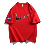 画像3: Unisex NASACAT×Colorful Broken swoosh ×Astronaut Print Tshirts 　ユニセックス男女兼用NASACAT×カラフルブロークンスウォッシュ×宇宙飛行士プリント半袖Tシャツ (3)