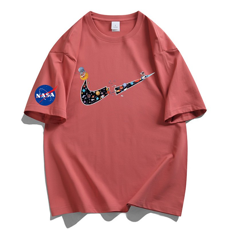 画像9: Unisex NASACAT×Colorful Broken swoosh ×Astronaut Print Tshirts 　ユニセックス男女兼用NASACAT×カラフルブロークンスウォッシュ×宇宙飛行士プリント半袖Tシャツ (9)