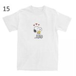 画像16: Humorous Snoopy Peanuts T-Shirts Men Women's Cotton T　 ユニセックス 男女兼用 ユーモラススヌーピーピーナッツプリント Tシャツ (16)