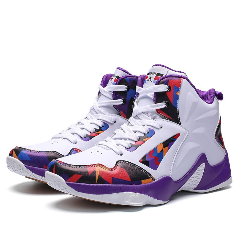 画像3: Unisex Leather high-top lace-up basketball sneakers　ユニセックス男女兼用レザーハイカットバスケットボールレースアップスニーカー (3)