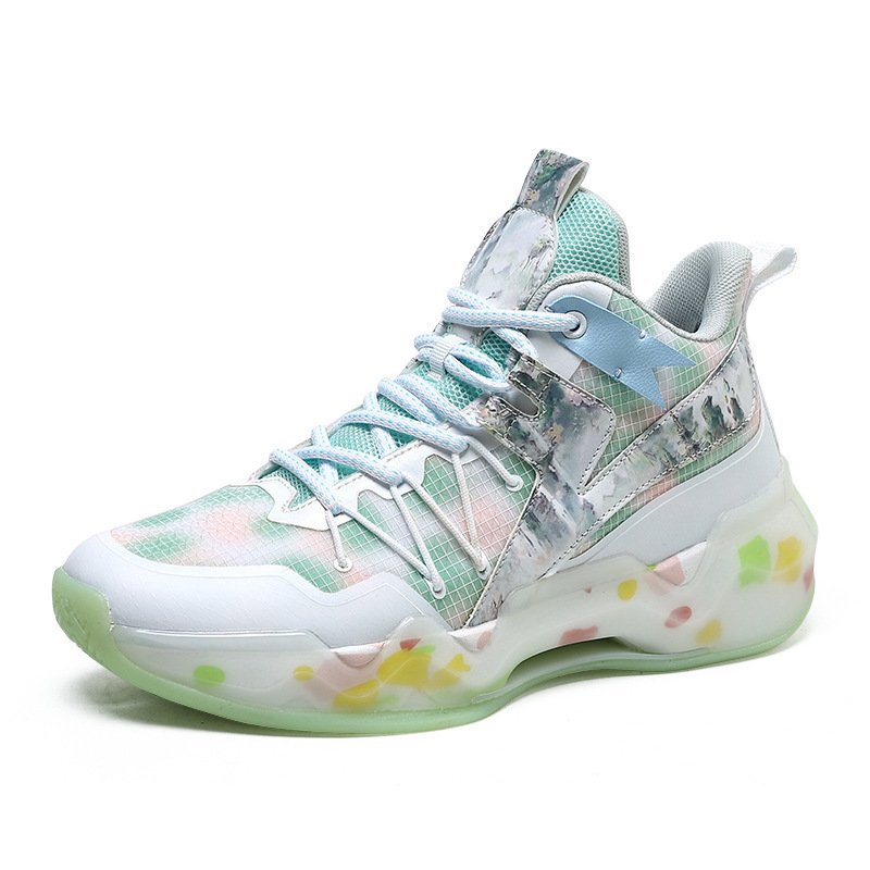 画像2: Unisex Stylish and colorful high-top sneakers　ユニセックス男女兼用カラフルカラーハイカットレースアップスニーカー (2)