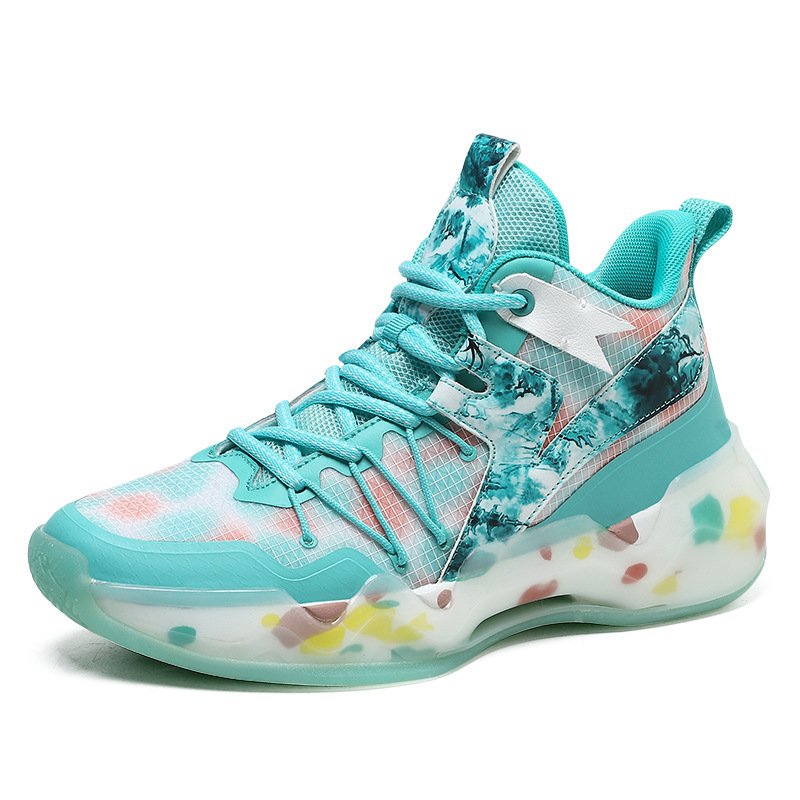 画像1: Unisex Stylish and colorful high-top sneakers　ユニセックス男女兼用カラフルカラーハイカットレースアップスニーカー (1)