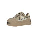 画像6: Unisex Metallic platform leather lace-up sneakers　ユニセックス男女兼用メタル厚底プラットフォームレザーレースアップスニーカースニーカー (6)