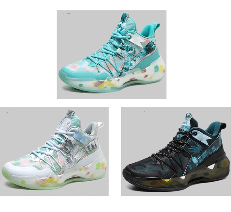 画像4: Unisex Stylish and colorful high-top sneakers　ユニセックス男女兼用カラフルカラーハイカットレースアップスニーカー (4)