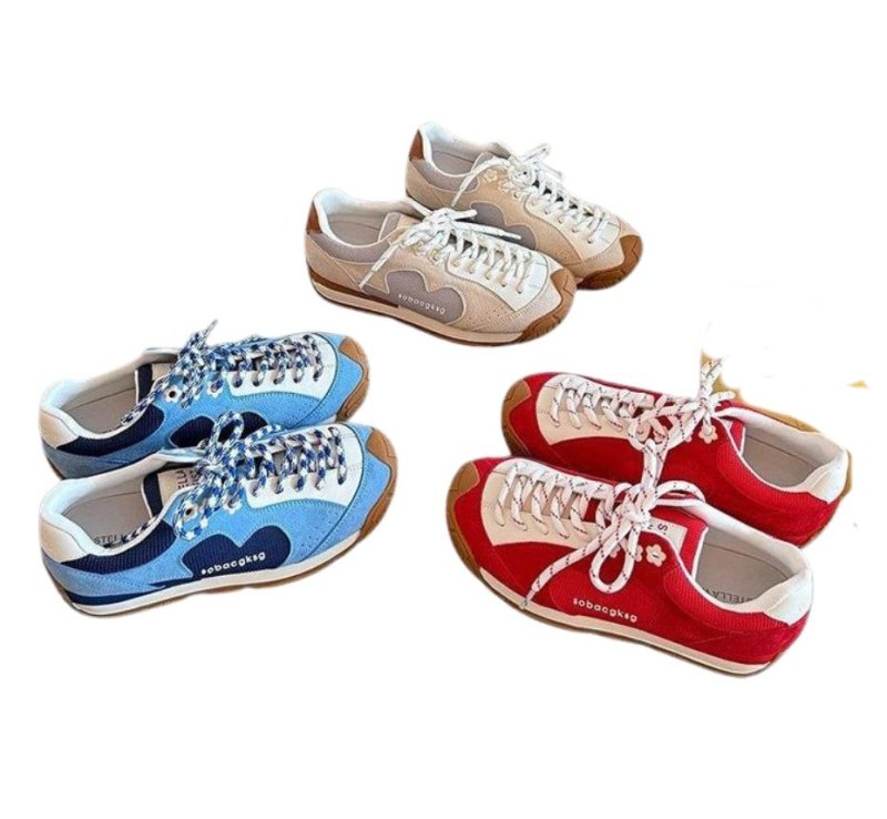 画像5: Ｗomen's Lightweight Leather Lace-Up Sneakers with Hidden Insoles 　シークレットインソール軽量レザーレースアップスニーカー (5)