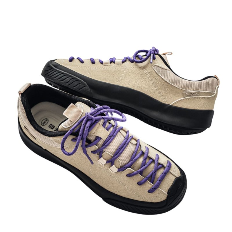 画像3: Unisex Leather Low-Cut Outdoor Lace-Up Sneakers ユニセックス男女兼用レザーローカットアウトドアレースアップスニーカー (3)