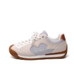 画像3: Ｗomen's Lightweight Leather Lace-Up Sneakers with Hidden Insoles 　シークレットインソール軽量レザーレースアップスニーカー (3)