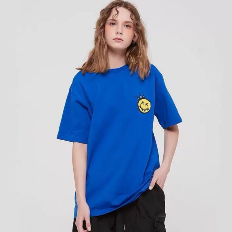 画像3: Cross eye smile print t-shirts  　ユニセックス 男女兼用クロスアイスマイルプリントTシャツ (3)