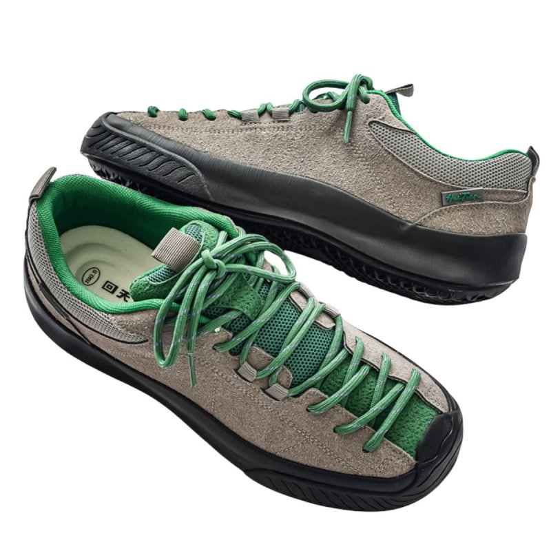 画像4: Unisex Leather Low-Cut Outdoor Lace-Up Sneakers ユニセックス男女兼用レザーローカットアウトドアレースアップスニーカー (4)