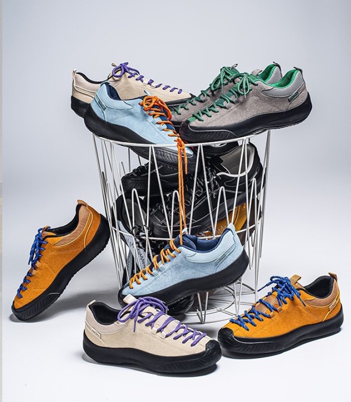 画像8: Unisex Leather Low-Cut Outdoor Lace-Up Sneakers ユニセックス男女兼用レザーローカットアウトドアレースアップスニーカー (8)