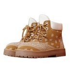 画像4: Paisley-pattern high-top platform combat boots　男女兼用ユニセックスレザーペイズリーバンダナ柄プラットフォームハイカットマーティンブーツ (4)