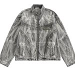 画像3: Distressed Zip-Up Denim Jacket Numbering 25 blouson  ユニセックス男女兼用 ウォッシュデニムナンバー25Gジャンジャケットブルゾン (3)