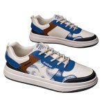 画像5: Paisley-accented leather lace-up sneakers shoes ユニセックス 男女兼用ペイズリーバンダナ柄ポイントレザー レースアップスニーカー (5)