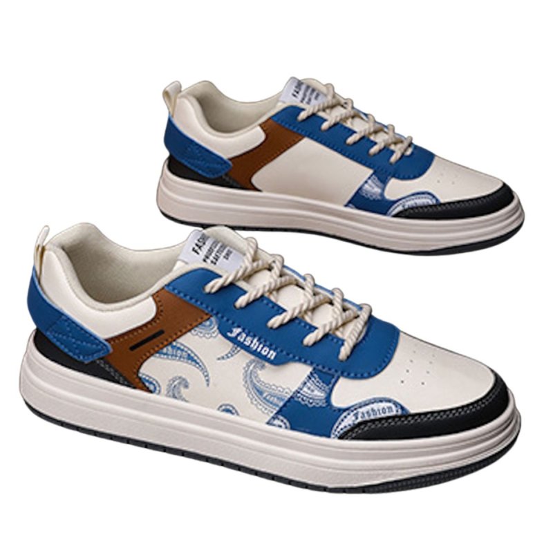 画像5: Paisley-accented leather lace-up sneakers shoes ユニセックス 男女兼用ペイズリーバンダナ柄ポイントレザー レースアップスニーカー (5)