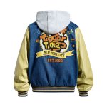 画像2:  Tigger embroidery denim leather sleeves stadium Jacket blouson  ユニセックス男女兼用 ティガー刺繍デニムレザー袖 スタジャンジャケットブルゾン (2)