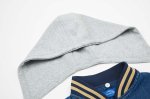 画像4:  Tigger embroidery denim leather sleeves stadium Jacket blouson  ユニセックス男女兼用 ティガー刺繍デニムレザー袖 スタジャンジャケットブルゾン (4)