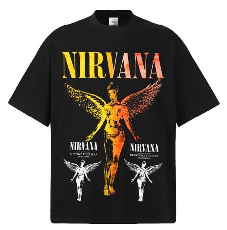 画像1:  Unisex Nirvana Classic Angel Short-Sleeve T-Shirt  男女兼用 ユニセックス ニルヴァーナクラシックエンジェル半袖Tシャツプリント   (1)