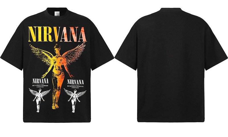 画像5:  Unisex Nirvana Classic Angel Short-Sleeve T-Shirt  男女兼用 ユニセックス ニルヴァーナクラシックエンジェル半袖Tシャツプリント   (5)