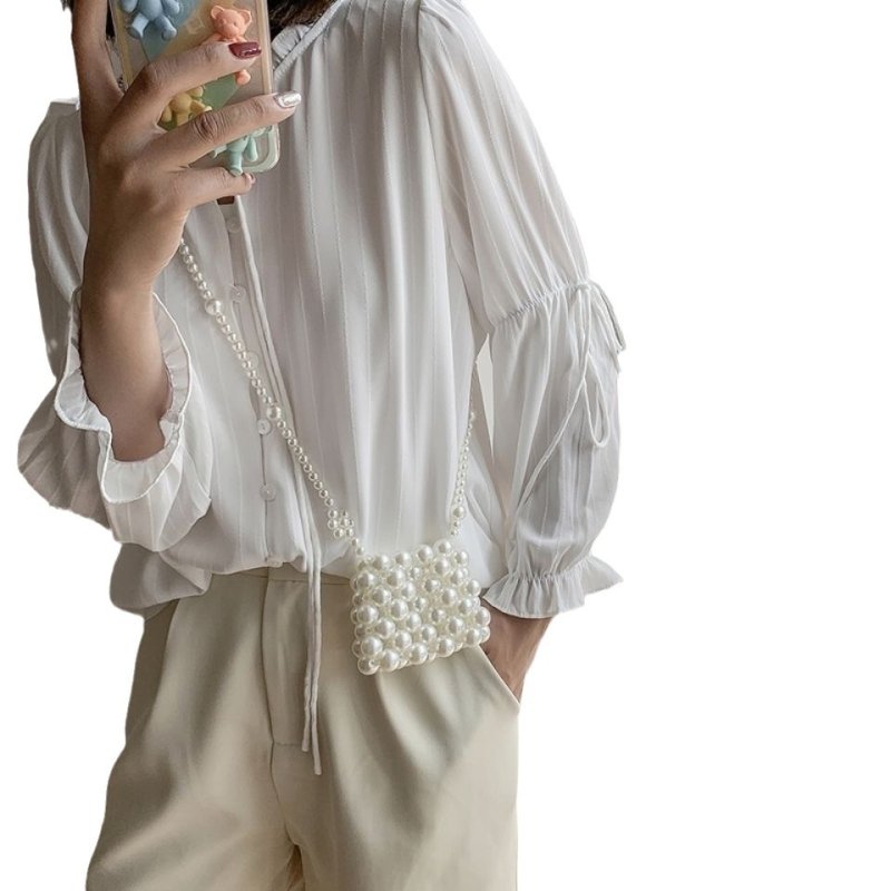 画像2: Mini Pearl Crossbody Bag Accessory　ミニミニパールショルダークロスボディーポシェットバッグネックレス (2)