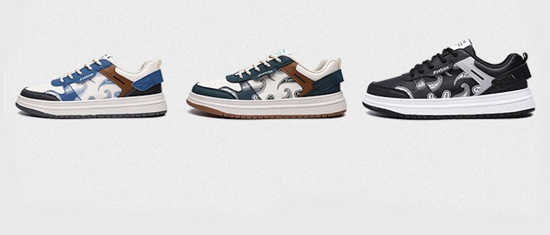 画像4: Paisley-accented leather lace-up sneakers shoes ユニセックス 男女兼用ペイズリーバンダナ柄ポイントレザー レースアップスニーカー (4)