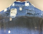 画像5: Distressed Palm Tree Print Denim Jacket blouson  ユニセックス男女兼用 ダメージパームツリープリントGジャンジャケットブルゾン (5)