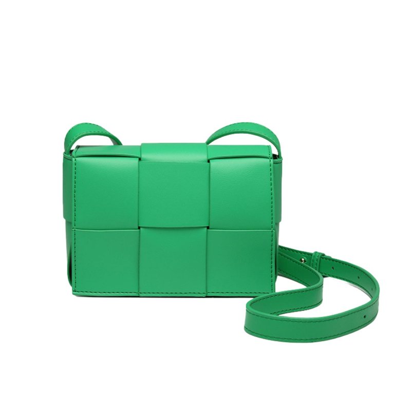 画像1: Unisex Mesh Woven Leather Mini Crossbody Bag  ユニセックス　男女兼用　メッシュ編み込みレザーミニクロスボディーバッグ (1)