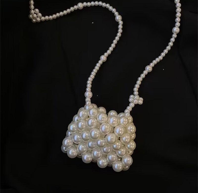画像4: Mini Pearl Crossbody Bag Accessory　ミニミニパールショルダークロスボディーポシェットバッグネックレス (4)