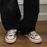 画像4: Tongue Printed Canvas Lace-Up Sneakers shoes ユニセックス 男女兼用ベロプリントキャンバス レースアップスニーカー (4)