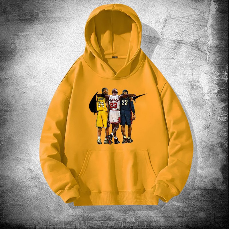 画像3: NBA Basket Legend Players Triple 3 "Jordan,Kobe,LeBron" Print Unisex Hoodie Hoody Sweat 8 colors ユニセックス 男女兼用 NBA バスケット レジェンド　トリプル３　ジョーダン、コービー、レブロン スウェット　フーディ　パーカー　8色 (3)